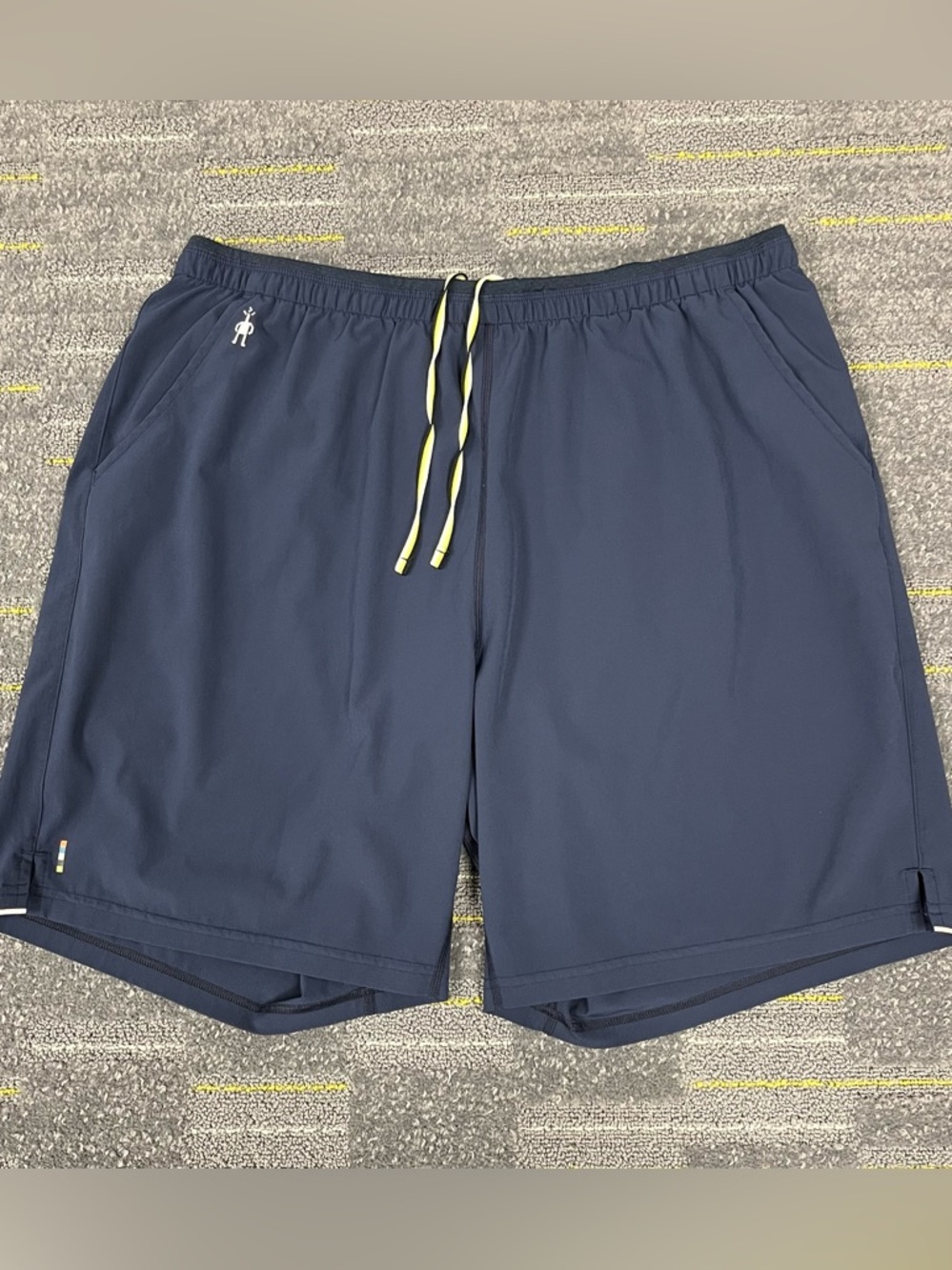 Smartwool Shorts Mens XL Blue Lined Merino Wool Blend Sport Athletic 8” Inseam